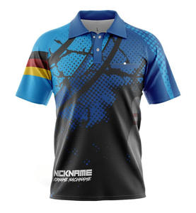 Camiseta Polo de Boliche Personalizable para Hombre, 100% Poliéster, Impresión por Transferencia de Calor, Secado Rápido, Transpirable, Manga Corta, Cuello Mao - Product Image 5