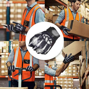 <b>Full</b> Finger Racing Gloves With <b>Skeleton</b> Print Touchscreen Compatible Breathable Nylon Outdoor Cycling Unisex - Product Image 6