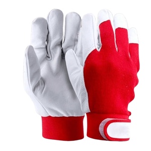 Venta caliente sin forro Crouser Cuff Guantes de montaje Exportación Calidad Grano Cuero Lona Volver Mejores guantes de seguridad General XL - Product Image 1