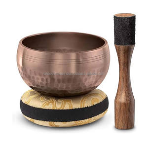 Peaceful Resonance Brass Bowl Handcrafted for <b>Meditation</b> & Healing Comes With Mallet & <b>Cushion</b> Multiple Option Available - Product Image 2