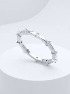 Anillo de Compromiso Moderno para Mujer, Oro Sólido de 14K, Diamante Cultivado en Laboratorio, Corte Esmeralda y Pera, Certificado IGI - Product Image 2