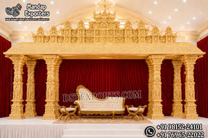 Traditional Tamil Wedding Muhurtham Mandap Decoration With <b>Elephant</b> Statues Divine Tirupati Temple Theme Wedding Mandap <b>Decor</b> - Product Image 5