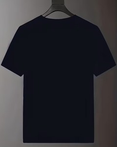 Men's Navy Blue Graphic Beach Surf Design Breathable 220g Short Sleeve O-Neck T-Shirt Regular Fit Casual Knitted 100% Cotton - Product Image 2