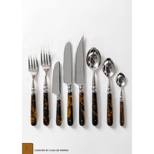 Juego de cubiertos de acero inoxidable con diseño moderno, conjunto de cubiertos de lujo para restaurante, hotel, bodas y fiestas - Product Image 5