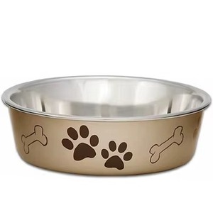 Stainless Steel Portable Pet Bowl Feeder for Dogs and Cats Rounded Shape Eco-friendly Water and Food Usage Bowl - Product Image 1