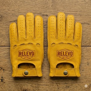 Guantes de Invierno Unisex de Cuero Amarillo Impreso de Alta Calidad al por Mayor, con Cera Roja, Cálidos para Conducir al Aire Libre, Protección contra el Frío, Suaves, a Granel - Product Image 5