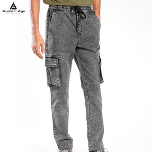 OEM Service Modern Men Straight Jogger Pants Custom Wholesale Regular Fit Print Casual Streetwear <b>Jeans</b> Joggers Mid <b>Waist</b> - Product Image 2