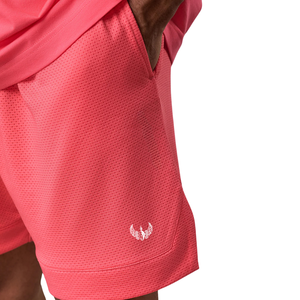 Mens Coral <b>Mesh</b> Training Shorts Elastic Waist Drawstring Gym Workout Running Sportswear Breathable Activewear Shorts for Men - Product Image 4