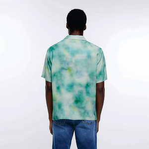 Chemise en satin de soie de haute qualité pour hommes, manches longues, chemise décontractée pour les vacances à la plage, chemise hawaïenne personnalisée en soie imprimée sur toute la surface pour hommes - Product Image 4