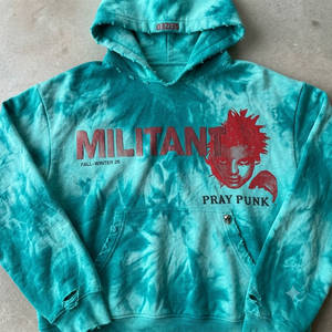 Custom Heavyweight Cotton Fleece Printed Logo Oversized Acid Wash Dirty Effect <b>Vintage</b> <b>Tie</b> Dye Hoodie with Pocket Men's Fit - Product Image 5