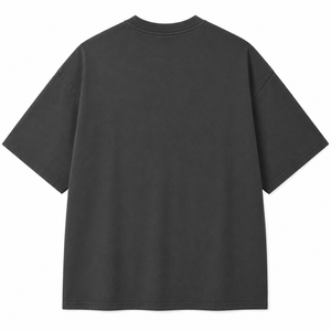 Camiseta Oversize Personalizada de Algodón Grueso Color Carbón, Proveedor de Camisetas Streetwear de Marca Privada - Product Image 2