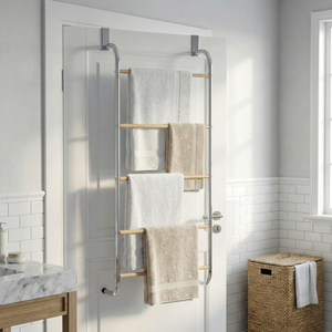 Artículos para el hogar MIT, hierro fundido, grano de madera, puerta de baño, toallero, calentador, venta al por mayor, muebles de almacenamiento para el hogar de Taiwán - Product Image 1