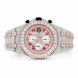 Montre de luxe en moissanite avec cadran carré, chiffres romains, mouvement à quartz analogique, lunette en cristal de 20 mm, boîtier en acier inoxydable, bracelet en cuir unisexe - Product Image 4