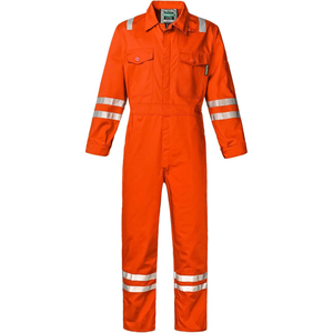 Combinaison de travail orange haute visibilité pour hommes, combinaison de sécurité réfléchissante, combinaison industrielle - Product Image 6