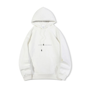 Sudadera con capucha de gran tamaño personalizada de color sólido con cuello redondo Sudadera con capucha suelta para hombre Sudaderas con capucha Suéter Unisex - Product Image 6