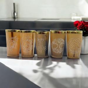 Ensemble de verres à boire en corne de buffle polie pour Noël - Tasse en corne imperméable pour vin, café, bière, en provenance d'Inde - Product Image 4