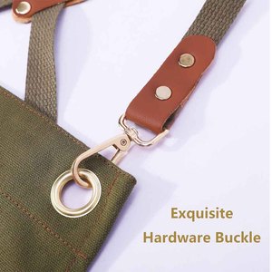 ผ้ากันเปื้อนครัวแบบขายส่ง ผ้าแคนวาส สกรีนโลโก้ได้ ผ้าฝ้ายกันน้ำ ผ้ากันเปื้อนเชฟสำหรับทำอาหาร ผ้ากันเปื้อนแบบปรับได้ มีกระเป๋า - Product Image 2