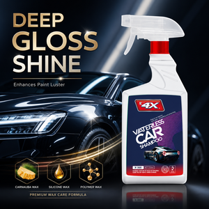 4X Champú para Auto sin Agua, Spray de Cera, Limpiador de Polímero de Carnauba y Silicona, Pulidor, Brillo, Protección de Pintura, Detallador - Product Image 5