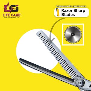 Tijeras profesionales para texturizar el cabello, tijeras de entresacar de alta calidad hechas con acero inoxidable japonés por Life Care Instruments - Product Image 5