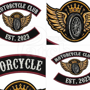 Personalized Motorcycle <b>Patches</b> Custom Embroidered Biker Vest Badges Rider <b>Back</b> <b>Patch</b> For Clubs Events And Groups - Product Image 2