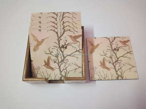 Sous-verres carrés en MDF et impression Meena, design moderne, écologiques, pour la décoration de table, fournisseur indien, export en gros - Product Image 3