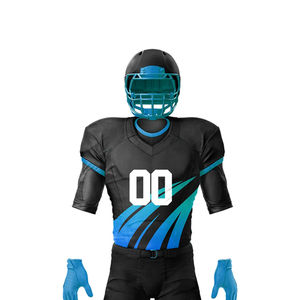 Uniforme de Fútbol Americano Personalizado de Alta Calidad al por Mayor, Ropa Deportiva para Equipos con Mangas Cortas en Tallas Grandes, Uniforme a Precio Económico - Product Image 4