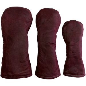 Solid Black Cloth <b>Golf</b> Headcovers Set of 3 Protective Covers for Drivers and Irons - Product Image 4