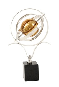 Globe Armilaire Antique en Laiton, Centre de Table Décoratif, Décoration de Bureau Vintage, Décoration d'Intérieur, Globe Armilaire en Métal, Décoration d'Accent - Product Image 4