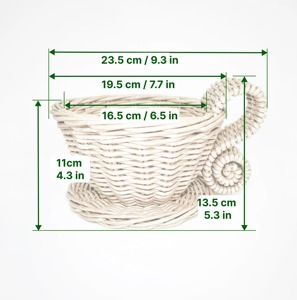 Maceta de ratán con asa en espiral, perfecta para plantas verdes de interior, estilo rústico y decoración de escritorio, procedente de la India. - Product Image 4