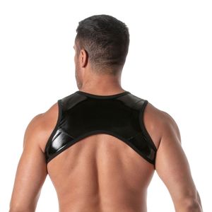 Kinky <b>Harness</b> Black Mens Fetish Clubwear Adjustable <b>Leather</b> Chest <b>Harness</b> - Product Image 4