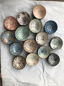 [MEJOR PRECIO] |   Cuenco de concha de coco con incrustaciones de nácar, decoración ecológica hecha a mano para restaurantes, cafeterías y tiendas de Vietnam. - Product Image 5