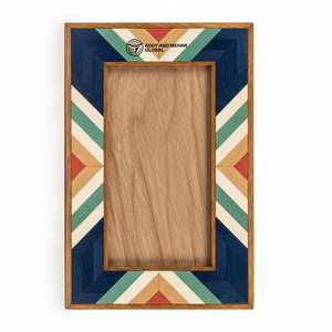 Luxury Handmade Wooden Photo <b>Frame</b> Artistic Mosaic Geometric Pattern <b>Frame</b> - Product Image 2