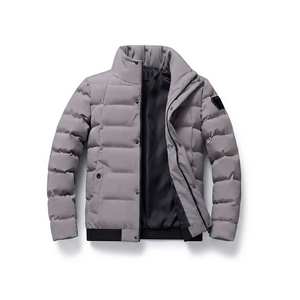 Winter <b>Men</b> Outerwear Casual <b>Hooded</b> Zipper Closure Waterproof Puffer Jacket Custom Solid Color Regular Fit Warm <b>Coat</b> Front ODM - Product Image 1