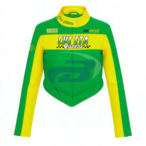 Chaqueta de cuero PU de alta calidad Chi Eta Phi CEPhi Sorority, estilo racing, corte ajustado, personalizable con cualquier logotipo. - Product Image 3