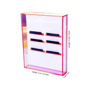 Premium <b>White</b> <b>Acrylic</b> Rectangle Solid Lash Palette Professional Design Eyelash Extension Application Eco-Friendly Kaamir - Product Image 5