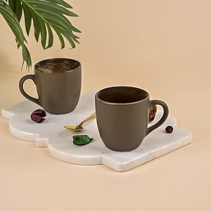 ชุดถ้วยชาเซรามิกสีน้ำตาลสไตล์เรียบง่าย 2 ใบ - Product Image 4