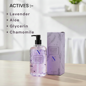 Gel Douche Relaxant à la Lavande, Lavant Corporel Apaisant et Hydratant, Nettoyage Doux, Aromathérapie, Parfum Frais, Soin Nourrissant pour la Peau - Product Image 2