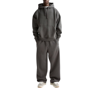 Conjunto de Sudadera con Capucha y Pantalones de Chándal para Hombre, Estilo Casual Vintage, Bordado, Oversize, de Algodón y Felpa, para Invierno 2026 - Product Image 1