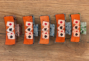 New Arrival Hot Selling Western Stylish Handmade Tooled Engraved Leather Hair Claw Clips Leather Claw Hair Accessories for Women - Product Image 4