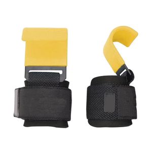 Sangle de musculation à crochet unique, robuste, en acier, pour haltérophilie, avec support de préhension, rembourrée en néoprène, antidérapante, pour poignets, fourniture OEM - Product Image 5