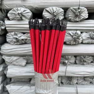 ASIAWOOD Escoba con mango de madera de eucalipto fabricada en Vietnam, mango recubierto de PVC, cerdas duras y cabezal de plástico para una fácil limpieza del hogar - Product Image 1