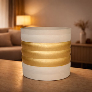 Macetero Moderno y Clásico para Interiores y Exteriores, Recubierto con Polvo de Hierro Dorado Verde, Duradero, Multiusos, con Drenaje - Product Image 2