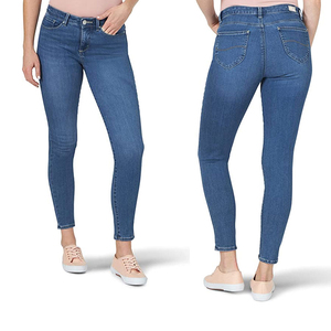Jeans pour femmes OEM, vêtements pour femmes, jeans à jambes larges, taille mi-haute, décontractés, en denim blanc personnalisé - Product Image 5