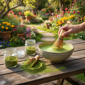 Poudre de <span class=keywords><strong>Matcha</strong></span> Poudre de source verte de qualité cérémonielle en vrac Poudre d'extrait de <span class=keywords><strong>Matcha</strong></span> japonaise biologique naturelle - Product Image 1