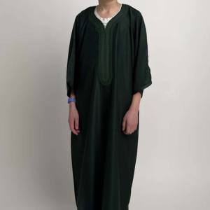 Túnica Islámica Modesta para Niños y Hombres, Manga Larga, Talla Grande, Personalizable, Transpirable, de Secado Rápido, Estilo Árabe Marroquí - Product Image 2