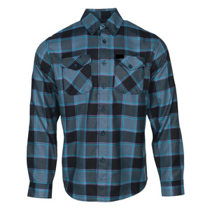 Chemise en flanelle pour homme de haute qualité, à carreaux personnalisés, grande taille, mélange de polyester, manches longues - Product Image 1