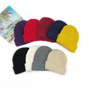 Bonnet en laine cirée à bord lisse pour homme, couche de protection résistante à l'eau, classique, uni, robuste - Product Image 2