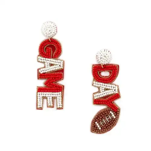 Arrasa con los Aretes Personalizables de Fútbol Americano con Cuentas para el Día del Partido: un Toque a Medida para los Verdaderos Aficionados - Product Image 4