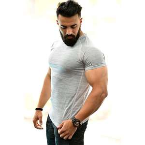 Nouveau T-shirt de sport tricoté personnalisé pour homme - Col rond respirant à séchage rapide, performance écologique, manches courtes - Product Image 3