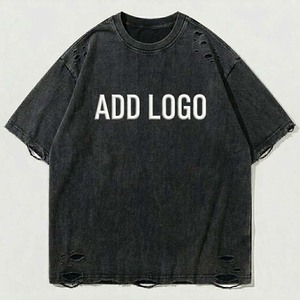 T-shirt décontracté surdimensionné en jersey 100 % coton vieilli de haute qualité, écologique et respirant pour homme - Product Image 2